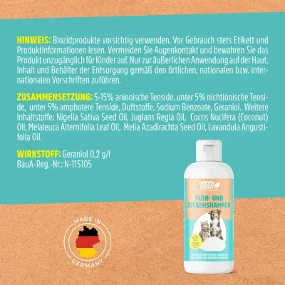 Thumbnail 5: Greenhero Floh- und Zeckenshampoo für Hunde und Katzen