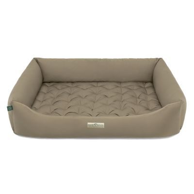 HOUND&NATURE Hundebett ZERMATT XXL taupe + wasserfestem Baumwoll-Matratzenüberzug