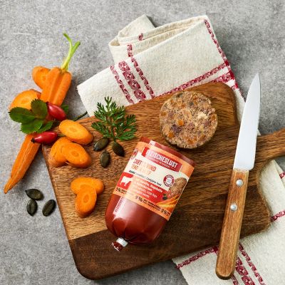 Fleischeslust Zartes Rind mit Karotte, Hagebutte & Kürbiskernen 15 x 200 g