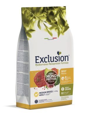Bild 1 von 1: Exclusion Mediterraneo Noble Grain Adult Rind Medium 12 kg