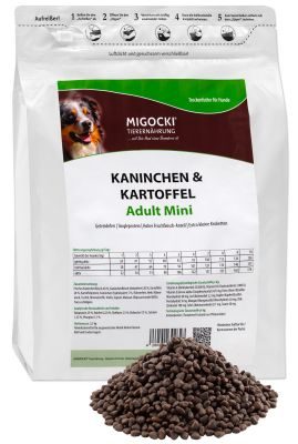 MIGOCKI Kaninchen & Kartoffel - Adult Mini - Trockenfutter für Hunde