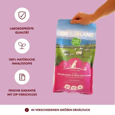 Thumbnail 3: Irish Pure Irish Pure - Lamm, Huhn + Gemüse & Kelp 100g