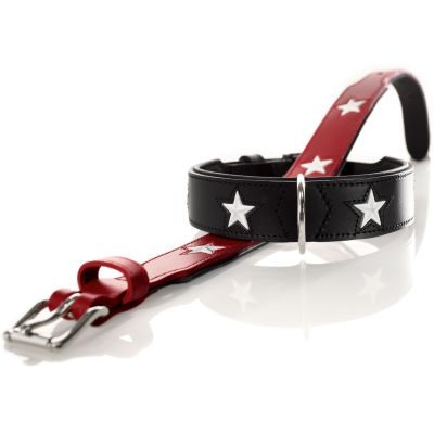 Thumbnail 9: HUNTER Halsband Magic Star M (55), rot/schwarz