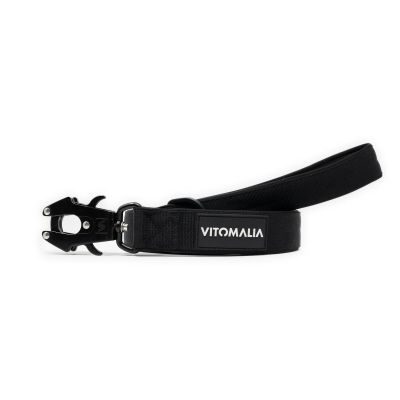 Vitomalia Extreme EditionTaktische Führleine mit Froschkarabiner aus Hartaluminium Schwarz