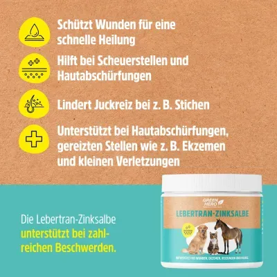 Thumbnail 5: Greenhero Lebertran-Zinksalbe pflegt die Haut bei Reizungen