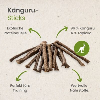 Thumbnail 5: kauartikel.com Känguru-Sticks - Hunde-Kauartikel - Hunde-Snack - Hypoallergen-Kausnack - Leckerli