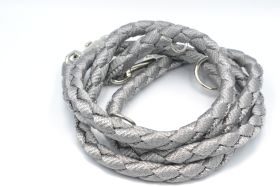 meenzdog Führleine 3fach verstellbar 17mm Silber 200cm