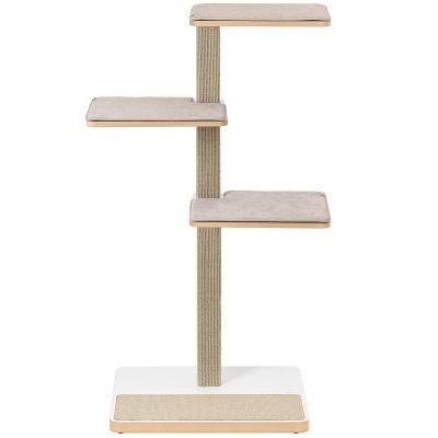 stylecats® Kratzbaum Clu 3 Liegeflächen beige mit Kratzfläche Cozy beige, 145 cm