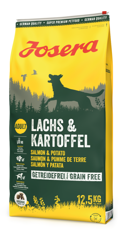 Josera Lachs & Kartoffel – getreidenfreies Hundefutter – 12,5kg
