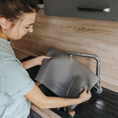 Thumbnail 4: Rudelkönig Napfunterlage Rutschfeste Futtermatte, 48 x 30cm, Napfunterlage Hund