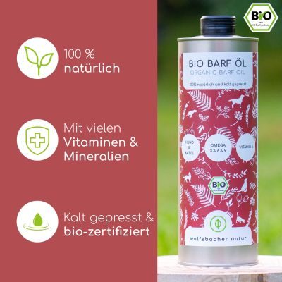 Thumbnail 3: Wolfsbacher Natur Bio Barf-Öl 1 Liter
