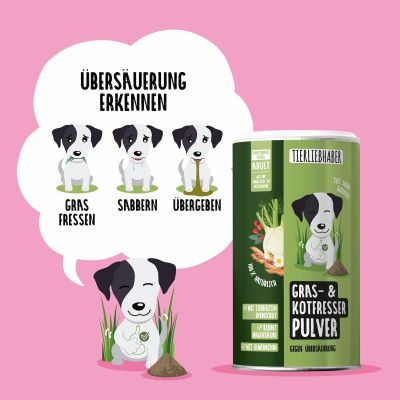 Thumbnail 2: Tierliebhaber Gras & Kotfresser Pulver - Natürliche Hilfe bei Sodbrennen sowie Gras- und Kotfressen