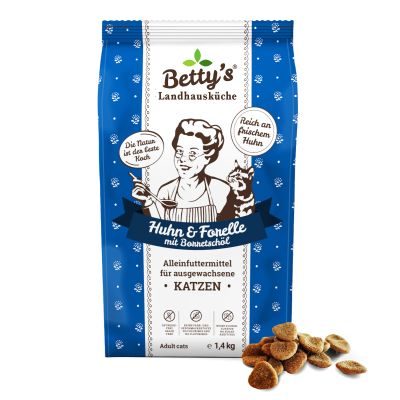 Thumbnail 4: Betty's Landhausküche Betty's Landhausküche für Katzen Trockenfutter Huhn & Forelle 1,4 kg