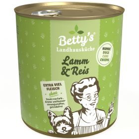 Betty's Landhausküche Hundenassfutter Lamm & Reis 6x 800g
