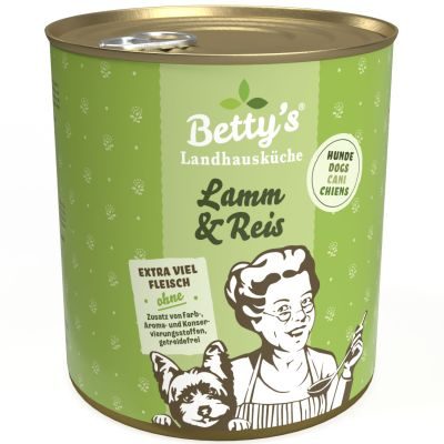 Thumbnail 1: Betty's Landhausküche Hundenassfutter Lamm & Reis 6x 800g