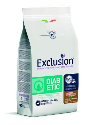 Exclusion Diabetic Schwein, Hirse & Erbse Medium & Large 12 kg