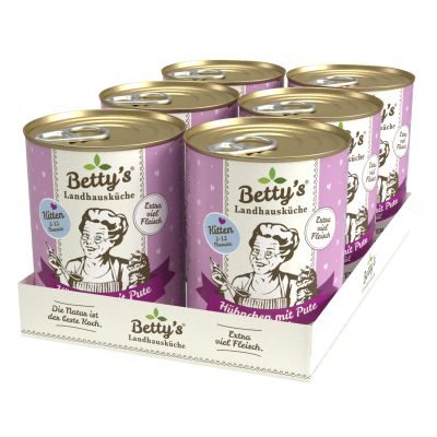 Thumbnail 2: Betty's Landhausküche Kittenfutter Hühnchen mit Pute 12x 400g