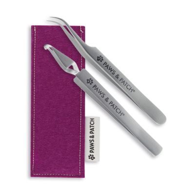 Thumbnail 1: Paws & Patch Zecken-Duo LUCY & SILVY mit Etui für alle Heimtiere Flieder