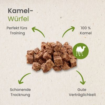 Thumbnail 5: kauartikel.com Kamel-Würfel - hypoallergener Hunde-Kauartikel - Hunde-Snack - Kausnack - Leckerli - Trainingssnack