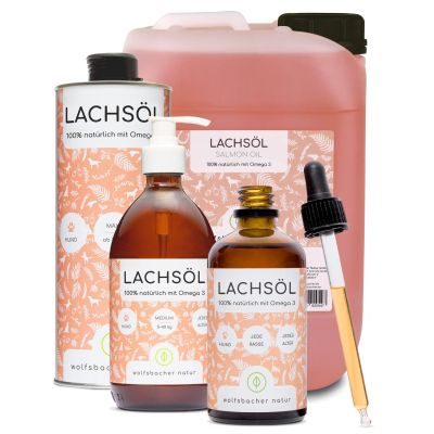 Wolfsbacher Natur Natürliches Lachsöl für Hunde & Katzen 250ml