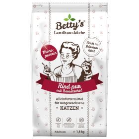 Betty's Landhausküche Betty's Landhausküche für Katzen Trockenfutter Rind pur 1,4 kg