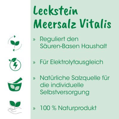 Thumbnail 6: cdVet Leckstein Meersalz Vitalis 5 kg – Natürliche Salzquelle für Pferde, Rinder, Schafe & Ziegen