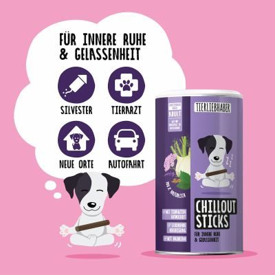 Thumbnail 4: Tierliebhaber Chillout Sticks für Hunde - Natürliche Beruhigungshilfe. Bei Unruhe, Nervosität & Angst