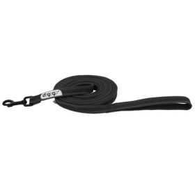 dogogo Leine 1m gummiert mit Handschlaufe Schwarz
