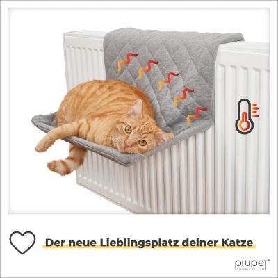 Thumbnail 1: PIUPET Katzen Heizungsliege I Für Katzen bis 7kg geeignet I Für alle gängige Heizkörper I Katzenhängematte für die Heizung