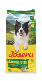 Josera Adult Salmon & Potato, getreidefreies Trockenfutter für empfindliche Hunde, 12,5kg