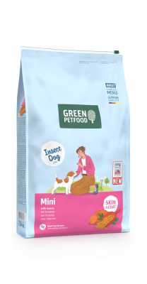 Thumbnail 2: Green Petfood Mini with Insects, leicht verdauliches Trockenfutter mit Insektenprotein für ausgewachsene, kleine Hunde, 7,5kg