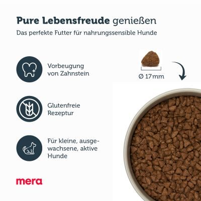 Thumbnail 2: mera pure sensitive Hundetrockenfutter für kleine Hunde Lamm & Reis 4kg