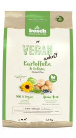 bosch Tiernahrung HPC Vegan Kartoffeln&Erbsen – getreidefreies Hundefutter –2,5kg