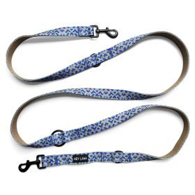 Hey Lana Multifunktionsleine Kunterbunt Gepolstert - 3-fach verstellbar Mocca / Blau / 15/230