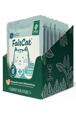 Thumbnail 3: Green Petfood FairCat Sensitive, getreidefreies Nassfutter für wählerische, ausgewachsene Katzen, 8x85g
