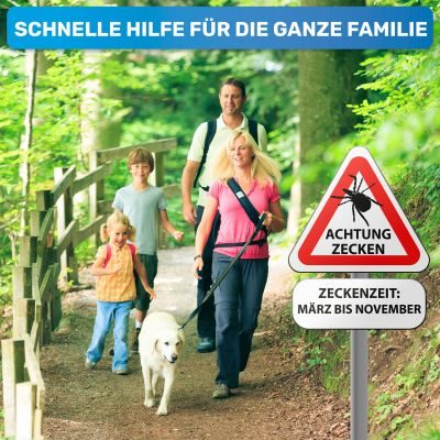 Thumbnail 5: BluePet 3er Set Zeckenhaken/ Zeckenhebel für Hunde, Katzen, Pferde & Mensch I Zeckenentferner I Alternative zu Zeckenpinzette, Zeckenzange, Zeckenschutzmittel