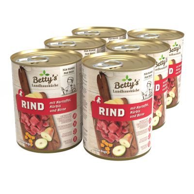 Thumbnail 2: Betty's Landhausküche Nassfutter für Hunde Rind mit Kartoffel 12x 400g