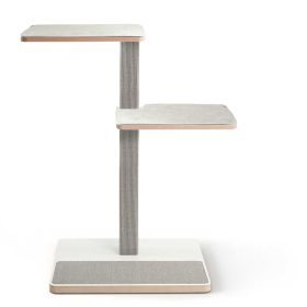 stylecats® Kratzbaum Clu 2 Liegeflächen hellgrau mit Kratzfläche Cozy hellgrau