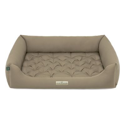 HOUND&NATURE Hundebett ZERMATT L taupe + wasserfestem Fleece-Matratzenüberzug
