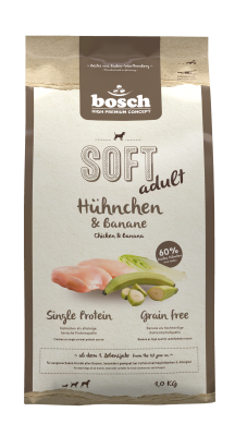Bild 1 von 1: bosch Tiernahrung HPC SOFT Hühnchen & Banane – getreidefrei Hundefutter –1kg