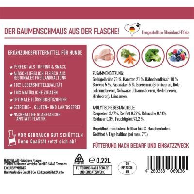 Thumbnail 4: TJURE TJURE Hund - Huhn mit Beeren 220 ml Flasche 12er Pack