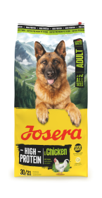 Josera Adult High Protein Chicken, glutenfreies, proteinreiches Trockenfutter für ausgewachsene Hunde, 12,5kg