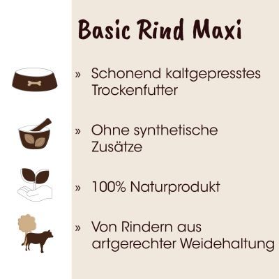 Thumbnail 8: Fit-CROCK® Basic Rind Maxi 3 kg – Natürliches Trockenfutter mit Rind für empfindliche Hunde
