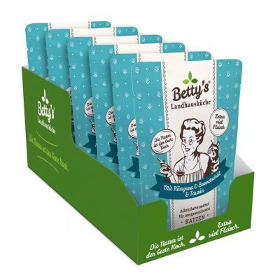 Thumbnail 3: Betty's Landhausküche Katzennassfutter mit Känguru & Borretschöl 12x 250g im Frischebeutel