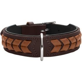 HUNTER Halsband El Paso M-L (60), dunkelbraun/schwarz