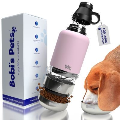 Bobi´s Pets Bobi´s 4-in-1 Trinkflasche für Hunde - Rosa