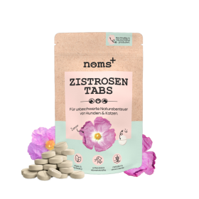 Noms+ Zistrosen Tabs - 100% natürliches Zistrosen-Leckerli für Wald- & Wiesenspaziergänge