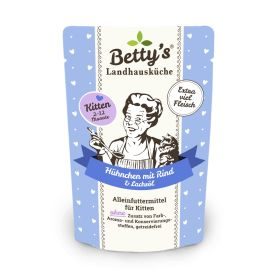 Betty's Landhausküche Kittenfutter Hühnchen mit Rind 12x 100g im Frischebeutel