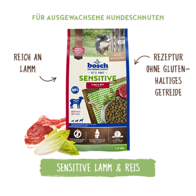Thumbnail 2: bosch Tiernahrung HPC Sensitive Lamm & Reis – Trockenfutter Hund – 1kg