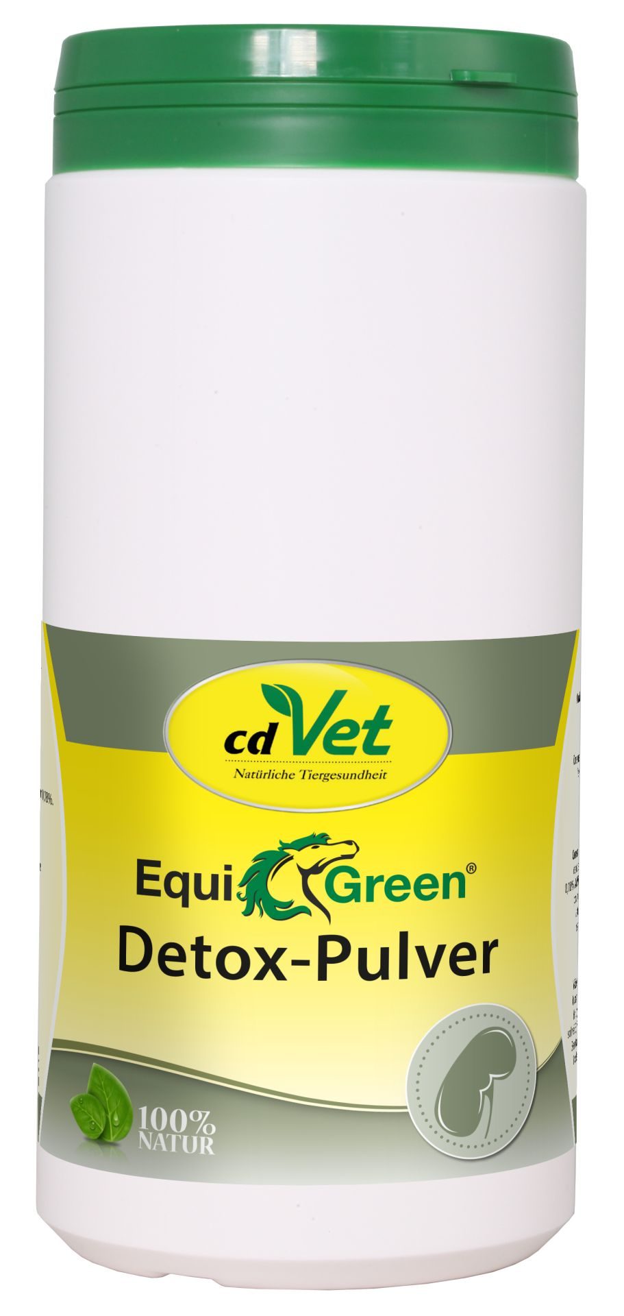cdVet EquiGreen Detox-Pulver 800 g – Mineralergänzung für stoffwechselempfindliche Pferde